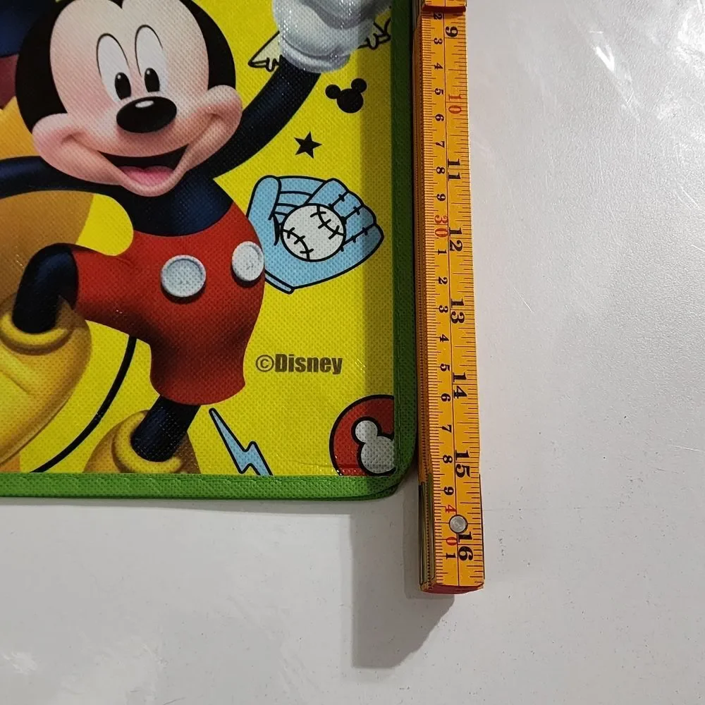 Disney Mickey Mouse Goofy Donald Duck Bright Green Kids Tote Bag NEW